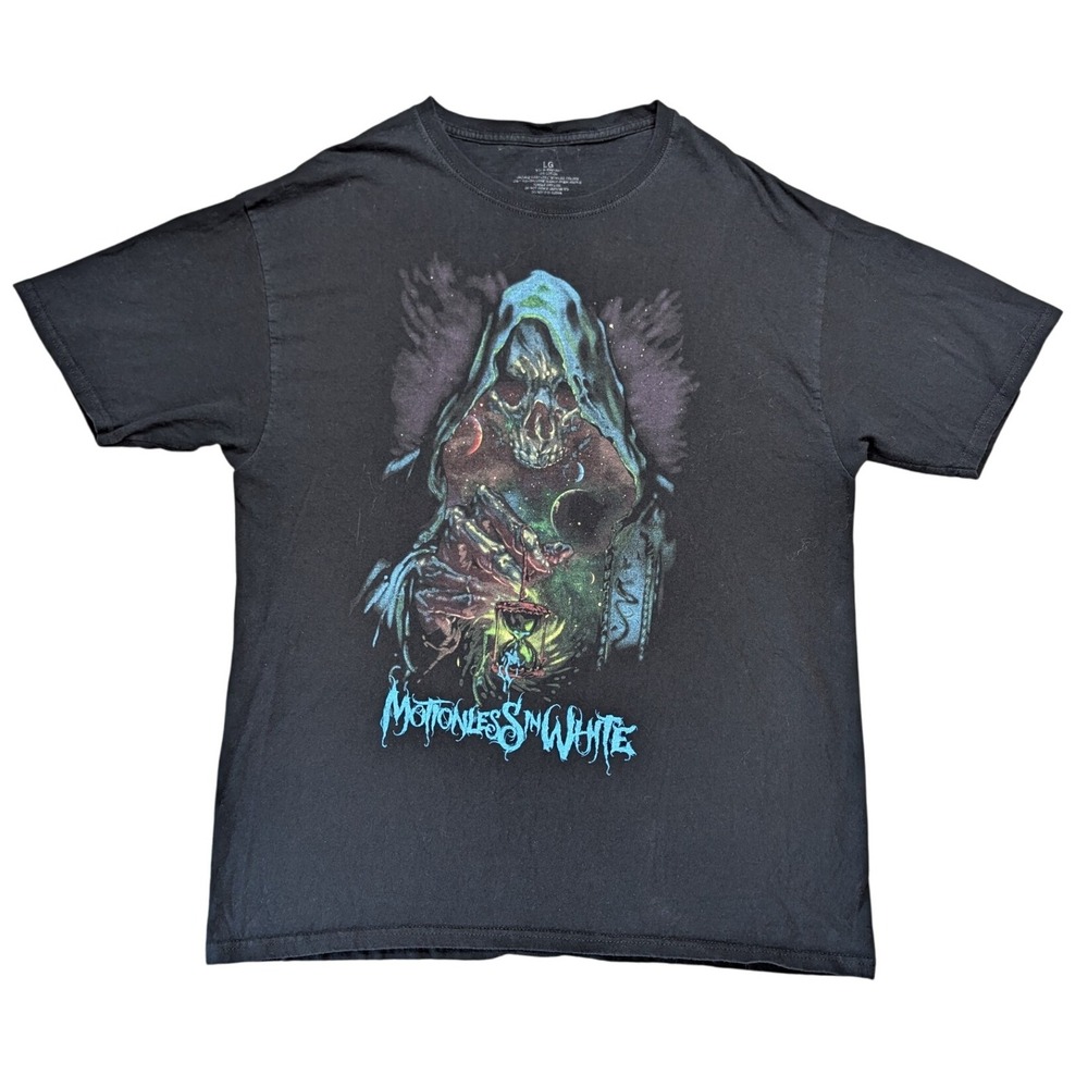 Motionless in White‎ Men's Large Black Graphic Short Sleeve t-shirt Metal SKULL